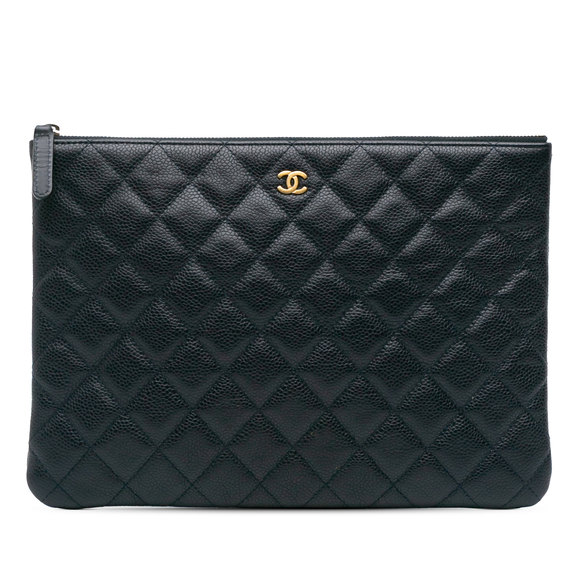 Pre-Loved Chanel Medium Quilted Caviar O Case Clutch - Picture 1 of 11